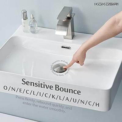 KES Pop-Up Bathroom Sink Drain with Overflow with Strainer Basket