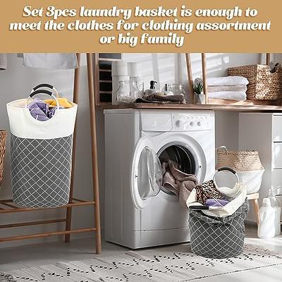 Uiifan 3 Pack Large Laundry Basket 82L Collapsible Laundry Hamper Bag Tall  Waterproof Laundry Organization and Storage Clothes Laundry Bin for Travel  Bathroom College Dorm Family Washing Essentials - Yahoo Shopping