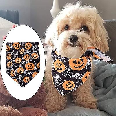 Cheap Halloween Dog Bandanas Premium Durable Fabric Holiday Bandana  Reversible Pet Scarf For Medium Large