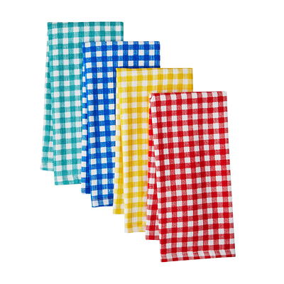 KitchenAid Albany Kitchen Towel 4-Pack Set - Honey Orange/White