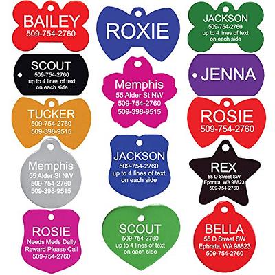 GoTags Personalized Pet ID Tags for Dogs and Cats, Anodized Metal