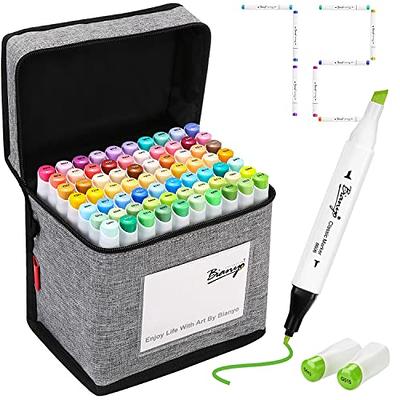 Milo 24 Art Marker Set Dual Tip Artist Markers | Brush Tip and Chisel Tip | Alcohol Based Coloring Markers | Includes Marker Storage Box