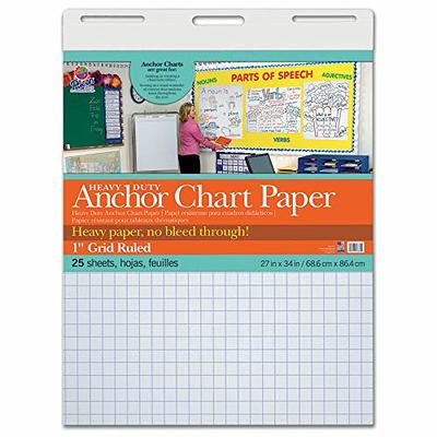 Pacon 5163 Manila Tag Chart Paper, Ruled, 24 x 36, White, 100 Sheets