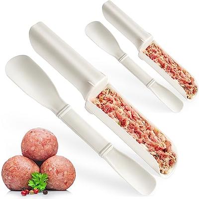 2 Pack Meat Baller None-Stick Easy Meatballs Maker Cake Pop Baller Scooper Tool Meat Baller Tongs Ice Tongs Cookie Dough Scoop for Kitchen, Sizes