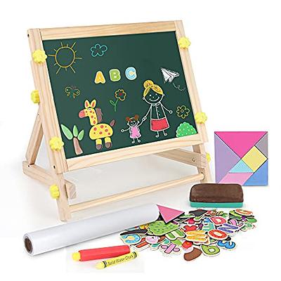 Double-Sided Tabletop Art Easel 80pc Activity Set for Kids - Magnetic Whiteboard