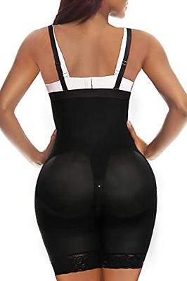 YIANNA Shapewear for Women Tummy Control Fajas Colombianas Body Shaper Butt  Lifter Thigh Slimmer with Zipper Crotch,YA7243-Black-M - Yahoo Shopping