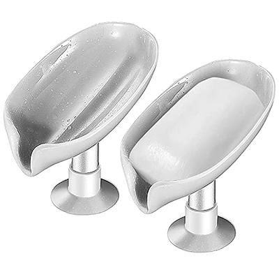 Soap Dish Holder Shower 2 Pack Bar Soap Holder With Drain Wall