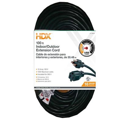 100 ft. 16/3 Indoor/Outdoor Extension Cord, Orange and 150 ft. 16