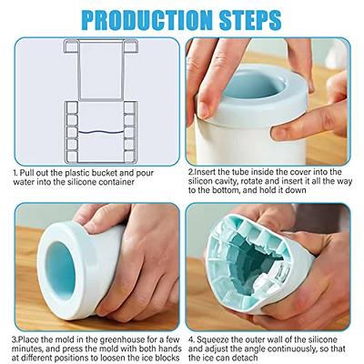 2PCS Silicone Ice Cube Maker High Ball Tray Mold Moulds Tool Ice