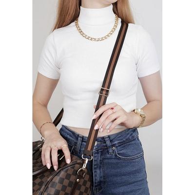 Leather Wide Strap Crossbody Bag Designer