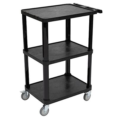 3 tier Rolling Cart Utility Cart With Lockable Wheels - Temu