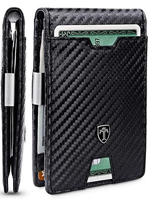 Men's Slim Wallet With Money Clip, Wallet With Slim Front Pocket