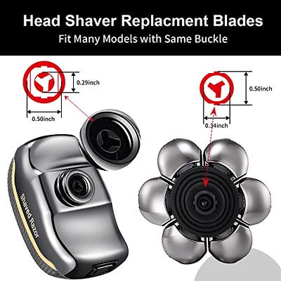 Shaver Head Replacement Blades fit for shave HQ9 (3 Pack) Electric Shaver,  universal replacement Rotary heads, Cleaning Brush