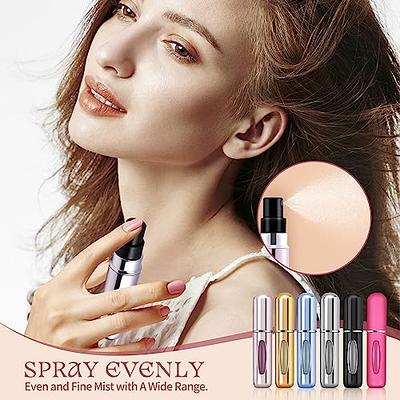 7pcs 5ml Travel Mini Refillable Perfume Atomizer Bottle, Portable Perfume Spray Bottle with Visual Design, Fine Mist No Leaking Refillable Perfume