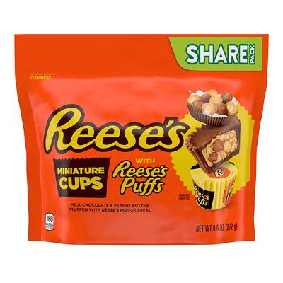 Reese's Milk Chocolate Peanut Butter Snack Size Cups Candy, Bag 33