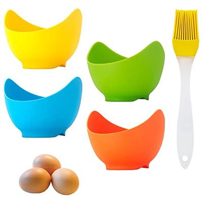 4 Pack Egg Poacher, BPA Free Silicone Egg Poachers, Egg Cups for