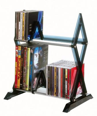 Way Basics Media Storage CD Rack Stackable Organizer - Holds 40 CDs (Black)