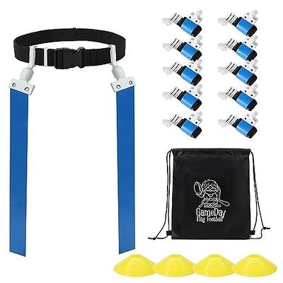 Flag Football Set Complete Indoor & Outdoor Training Set Football Belts Kit  10 Player Flag Football Belts And Flags Set PVC