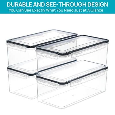 Vtopmart 6 Pack Large Clear Plastic Storage Bins with Lids