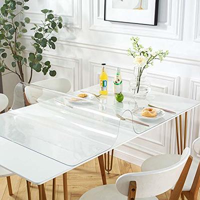 Clear Table Protector Wipeable Dining Tablecloth Desk Pad PVC Table Cover  NEW