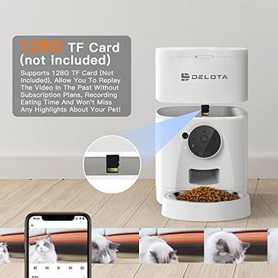 PATPET 4L Smart Timed Automatic Cat Feeders of 6 Meals with Voice Recorder and Support Dual Power PATPET