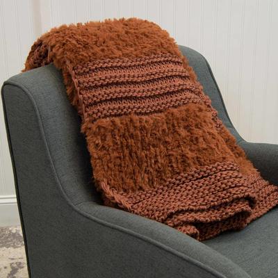 Donna Sharp Chunky Knit Throw Blanket, Taupe 40 x 50 