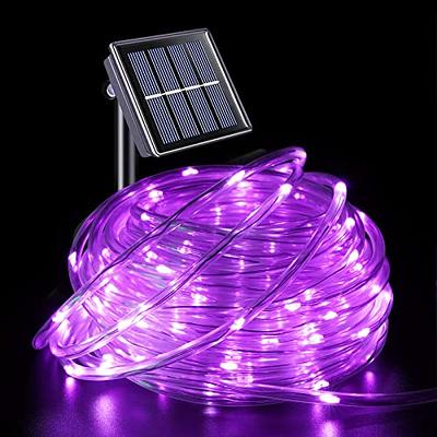 YEGUO Purple Solar Christmas Lights Outdoor Waterproof LED, 72ft