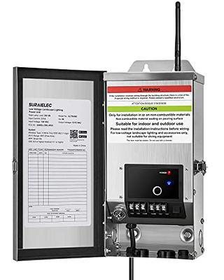 DEWENWILS 120W Wi-Fi Low Voltage Transformer, 3 Independent Outputs, 120V AC to 12V/14V AC, Low Voltage Landscape Transformer with Schedule & Timer HWLT03A