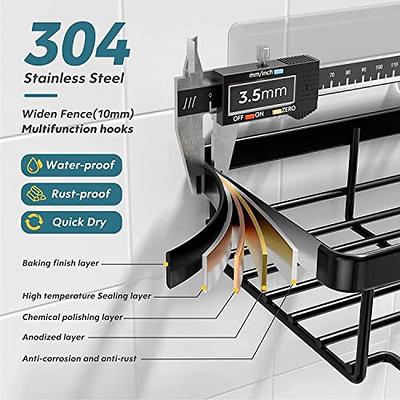 Amorettise 8 Pack Shower Caddy, Shower Shelves - 4 Pack Adhesive Bathroom  Shower Shelf No Drilling with 4 Soap Holders, Stainless Shower Rack Bathroom  Organizer for Storage Decor (Black) - Yahoo Shopping