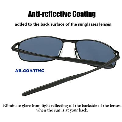 ZHILE Polarized Sunglasses for Men, 8-base Curve Wrap Metal Frame