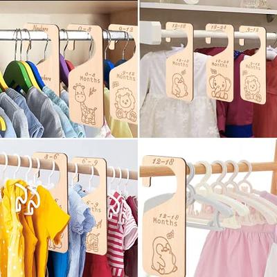 Nursery Closet Divider Hangers, Baby Clothes Organizer, Clothing Size Hanger  Dividers, Acrylic Baby Closet Month Closet Baby Shower Gift 