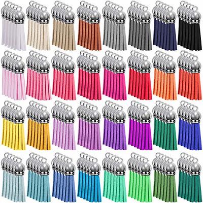  Duufin 200 Pieces Keychain Tassels Bulk Leather Tassel