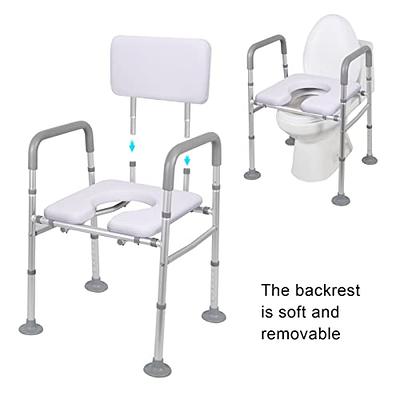 Vive Toilet Seat Riser - Raised Elevated Handle for Seniors