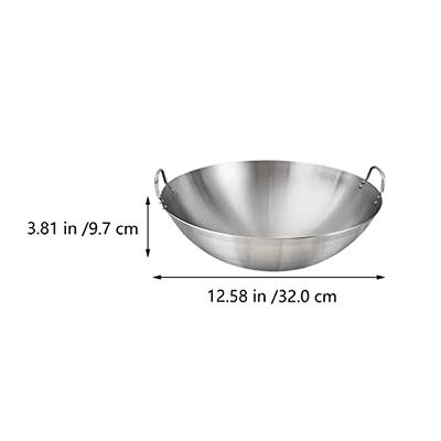 KOBACH 32cm kitchen wok nonstick pan stainless steel wok honeycomb non