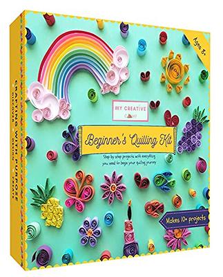 MY CREATIVE CAMP Beginner's Quilling Kit - DIY Craft Kit for Kids and Adults  - 10 Projects with Instructions, Storage Box, Gem Stickers, Tools, Supplies,  Paper Strips, Shape Chart, and Reference Guide - Yahoo Shopping