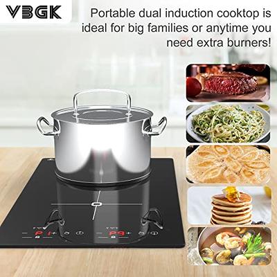 Weceleh Portable Double Dual Induction Cooktop 2 Burner, Two