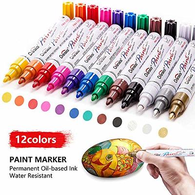 SUPKIZ Paint Marker Pens, 24 Colors Fine Point Oil-Based