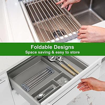 Surlong Expandable Dish Drying Rack Over The Sink Dish Basket