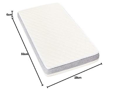 Dourxi Dual Sided Crib and Toddler Mattress, 6 inch 2-in-1 Foam Baby Mattress for Standard Size Crib, White