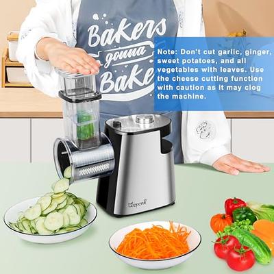 LEEPENK Electric Cheese Grater 5 In 1 Electric Vegetable Cutter