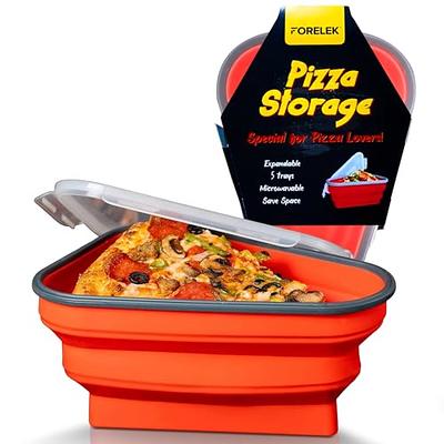 Pizza storage Container Expandable With 5 Microwavable Serving Trays BPA  Free