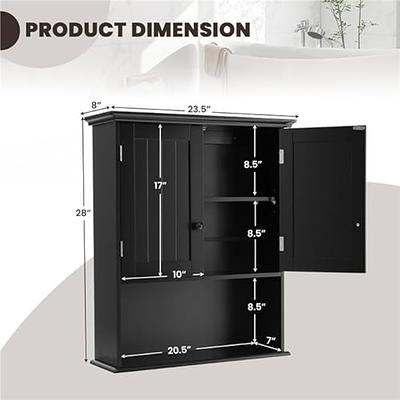 URTR Black Wood 30 in. Freestanding Tall Kitchen Pantry Cabinet Storage Cabinet  Organizer with 4-Doors and Adjustable Shelves T-02021-B - The Home Depot