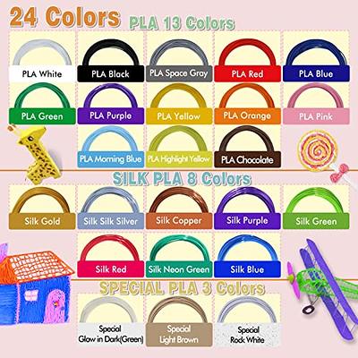 3D Pen PLA Filament Refills, 1.75 mm PLA Filament , 18 Colors