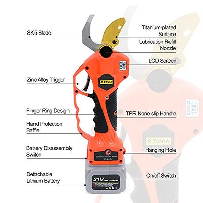 Pruning Shear Battery Powered, Kebtek Electric Cordless Pruner Heavy Duty  Electric Branch Cutter with 2PCS Backup Lithium Battery 2000mAh 6-8H  Working Time, 25mm (0.98 Inch) Cutting Diameter - Yahoo Shopping