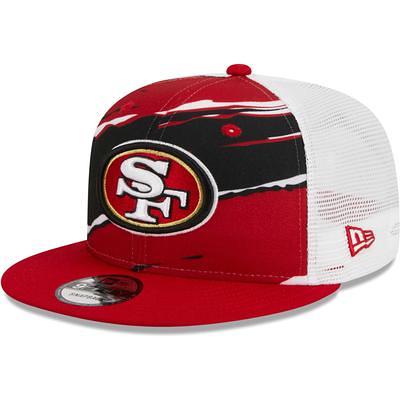 Men's Fanatics Branded Scarlet San Francisco 49ers Iconic Gradient Cuffed Knit  Hat with Pom