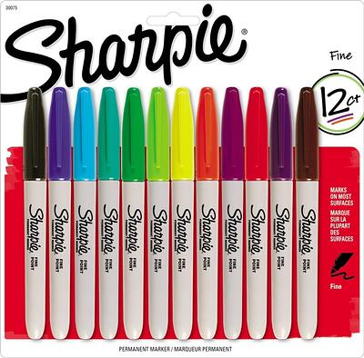 Sharpie 12pk Permanent Markers Fine Tip Multicolored : Target