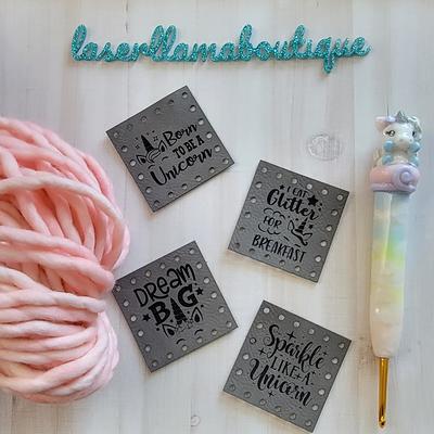Unicorn Patches/Set 2/Tags 2/Vegan Faux Leather/Cute Uni Tags For Handmade  Items/Crochet/Knit/Sew/Mythical Labels - Yahoo Shopping