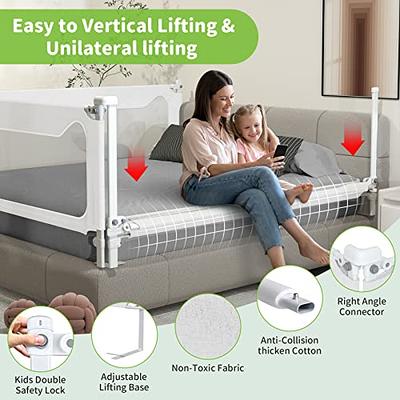 melafa365 Bed Rails for Toddlers, Upgrade Height Adjustable Baby