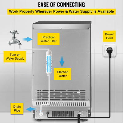 Adoolla Nugget Ice Maker Countertop Ice Maker Machine, 44Lbs/24H Portable  Ice Maker, 3Qt Water Reservoir & Self-Cleaning, Chewable Nugget Pellet Ice