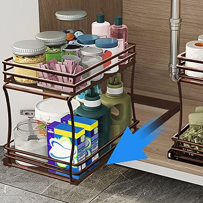 Aojia Under Sink Organizer with 2 Sliding Drawers, Bathroom Organizer Under  Cabinet, Pull-out Under Sink Storage，Under Cabinet Storage for Kitchen and  Bathroom - Yahoo Shopping